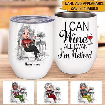 I Can Wine All I Want Personalized Tumbler - Retirement Gift - Thegiftio UK