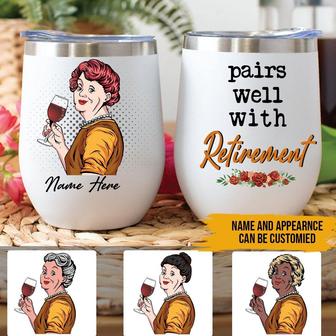 Retirement Wine Tumbler Custom Gift - Retirement Gift - Thegiftio UK