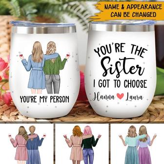 You're My Sister Personalized Wine Tumbler - Thegiftio UK