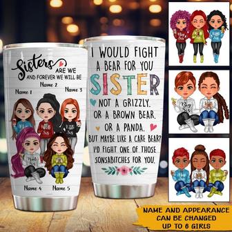 Sisters Are We And Forever Custom Tumbler - Gift for Sisters - Thegiftio UK