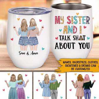 Sister Wine Tumbler Custom Personalized Gift for Sibling - Thegiftio UK