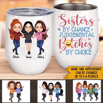 Sisters By Chance Judgemental Bitches Custom Tumbler - Gift - Thegiftio UK