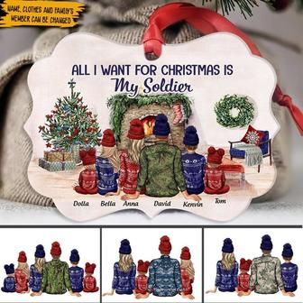 All I Want For Christmas Is My Soldier Custom Ornament - Thegiftio UK