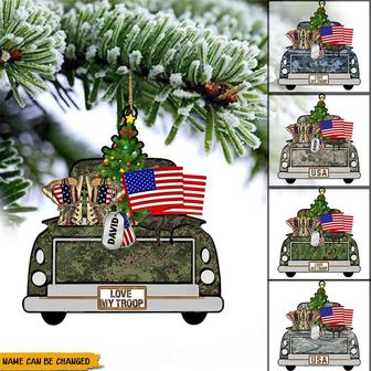 Soldier Ornament Military Truck Personalized Ornament - Gift - Thegiftio UK