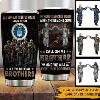 All Men Are Created Equal Custom Tumbler - Gift for Soldiers - Thegiftio UK