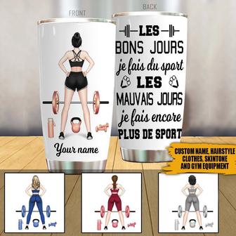 On The Bad Days I Workout Harder Custom Tumbler - Thegiftio UK