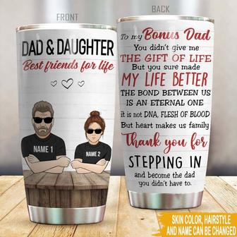 Step Dad Custom Tumbler - Best Friends For Life Gift - Thegiftio UK