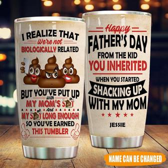 Step Dad Custom Tumbler - You Earned This Father's Day Gift - Thegiftio UK