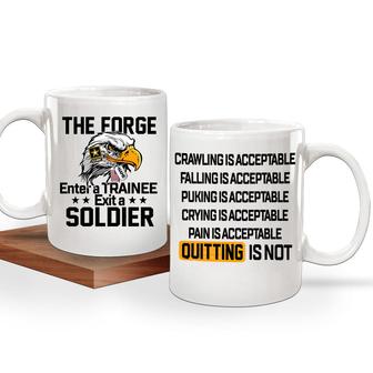 Enter A Trainee Exit A Soldier Custom Mug - Gift for Soldier - Thegiftio UK