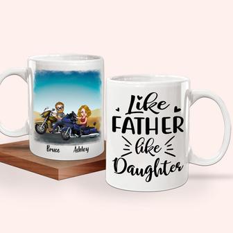 Motorcycle Like Father Like Daughter Custom Mug - For Dad - Thegiftio UK