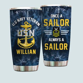 Once A Sailor Always A Sailor Custom Tumbler - Thegiftio UK
