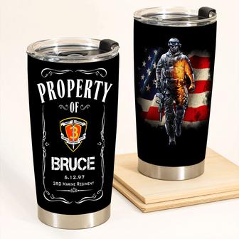 Property of Veteran Custom Tumbler - Gift for Veteran - Thegiftio UK