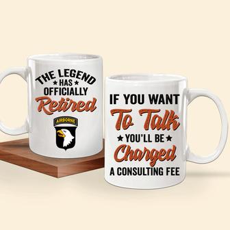 The Legend Has Officially Retired Custom Mug - Veteran Gift - Thegiftio UK
