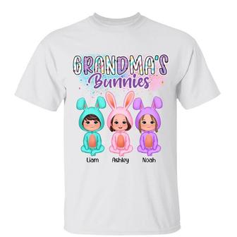 Bright Colors Pattern Grandma's Bunny Doll Custom T-Shirt - Thegiftio UK