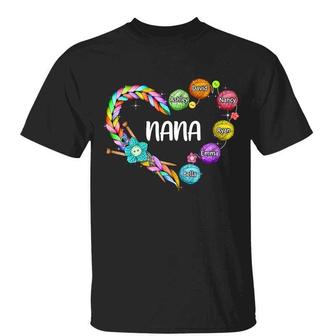 Crochet Grandma Heart Custom T-Shirt - Gift for Grandma - Thegiftio UK