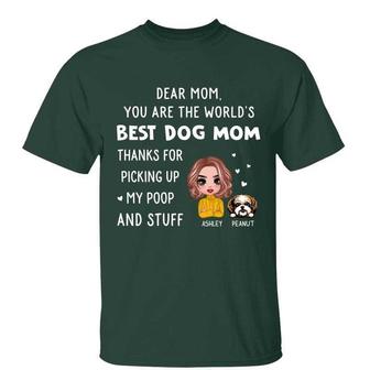 Dear Dog Mom Doll Woman Personalized T-Shirt - Gift for Moms - Thegiftio UK