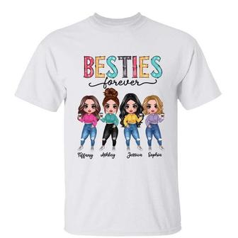 Doll Besties Floral Leopard Checkered Pattern Custom T-Shirt - Thegiftio UK