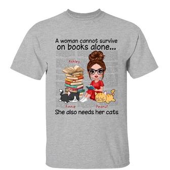 Doll Girl Books And Sleeping Cats Custom T-Shirt - Thegiftio UK