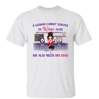 Doll Girl Cannot Survive On Wine Alone Custom T-Shirt - Gift - Thegiftio UK