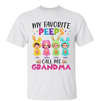 Favorite Peeps Call Me Grandma Custom T-Shirt - Easter Gift - Thegiftio UK