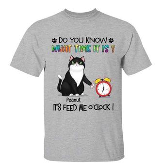 Fluffy Cats Feed Us O'Clock Custom T-Shirt - Cat Lovers Gift - Thegiftio UK