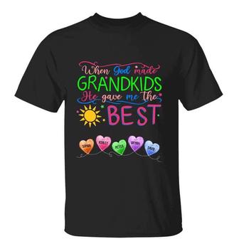 God Gave Me The Best When Made Grandkids Custom T-Shirt - Thegiftio UK