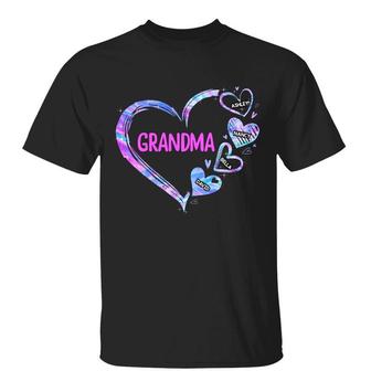 Grandma Mom Heart Hologram Custom T-Shirt - Gift for Family - Thegiftio UK