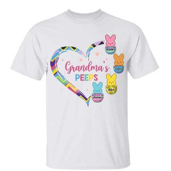 Grandma's Peeps Heart Personalized T-Shirt - Easter Gift - Thegiftio UK