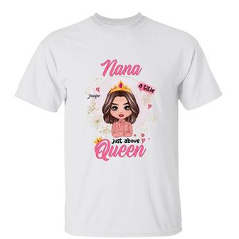 Grandma Title Above Queen Doll Custom T-Shirt - Grandma Gift - Thegiftio UK