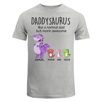 Grandpasaurus And Kids Custom T-Shirt - Gift for Grandpa - Thegiftio UK
