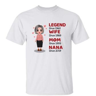 Legend Wife Mom Grandma Doll Custom T-Shirt - Family Gift - Thegiftio UK