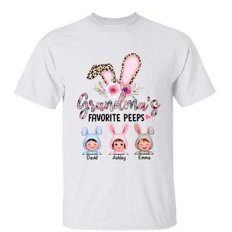 Leopard Floral Grandma's Peeps Custom Shirt - Thegiftio UK