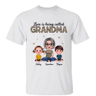 Leopard Love Is Being Called Doll Grandma Custom T-Shirt - Thegiftio UK