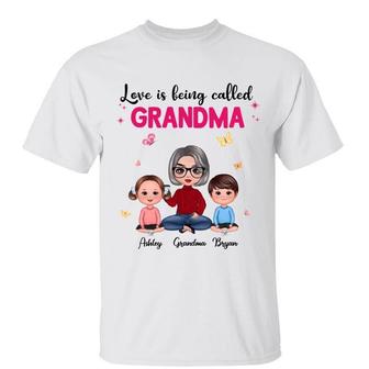 Love Is Being Called Doll Grandma Custom Shirt - Thegiftio UK
