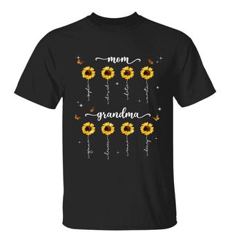 Mom Grandma Sunflowers Custom T-Shirt - Mother's Day Gift - Thegiftio UK