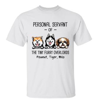 Personal Servant Of Peeking Dogs Custom T-Shirt - Thegiftio UK