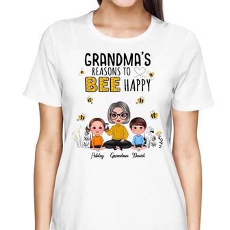 Reason To Bee Happy Personalized T-Shirt - Gift for Grandma - Thegiftio UK