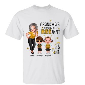 Reasons Bee Happy Sassy Woman Custom T-Shirt - Family Gift - Thegiftio UK