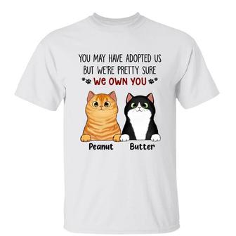 We Own You Funny Personalized T-Shirt - Gift for Cat Lovers - Thegiftio UK