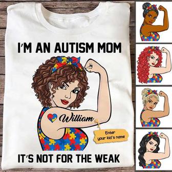 Autism Mom Strong Woman Personalized T-Shirt - Gift for Mom - Thegiftio UK