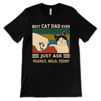 Best Cat Dad Ever Personalized T-Shirt - Gift for Dad - Thegiftio UK