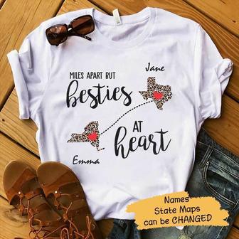 Besties At Heart Personalized T-Shirt - Gift for Friends - Thegiftio UK