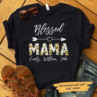 Blessed Mama Custom T-Shirt - Perfect Gift for Mom - Thegiftio UK