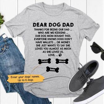 Dog Mom Loves Dog Dad Custom T-Shirt - Father's Day Gift - Thegiftio UK