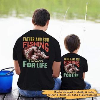 Father & Son Fishing Partners Custom T-Shirt - Gift for Dad - Thegiftio UK