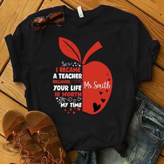 I Became A Teacher Personalized T-Shirt - Gift for Teachers - Thegiftio UK