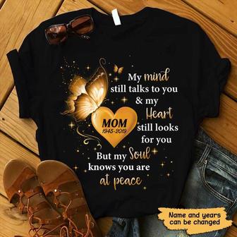 Memorial Butterfly Heart Personalized T-Shirt - Gift - Thegiftio UK