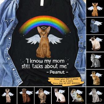 My Mom Still Talks About Me Custom T-Shirt - Memorial Gift - Thegiftio UK