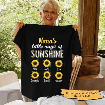 Nana's Sunshine Sunflower Custom T-Shirt - Gift for Grandma - Thegiftio UK