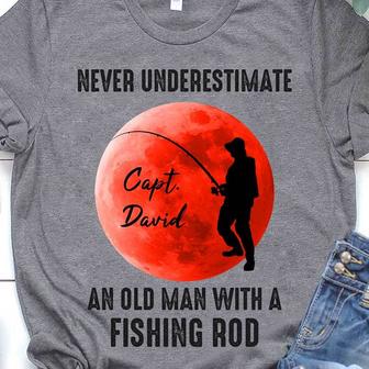 Never Underestimate An Old Man With A Fishing Rod Custom - Thegiftio UK